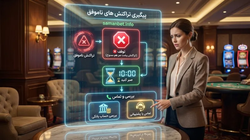 راهنمای پیگیری تراکنش های ناموفق واریز و برداشت سامان بت