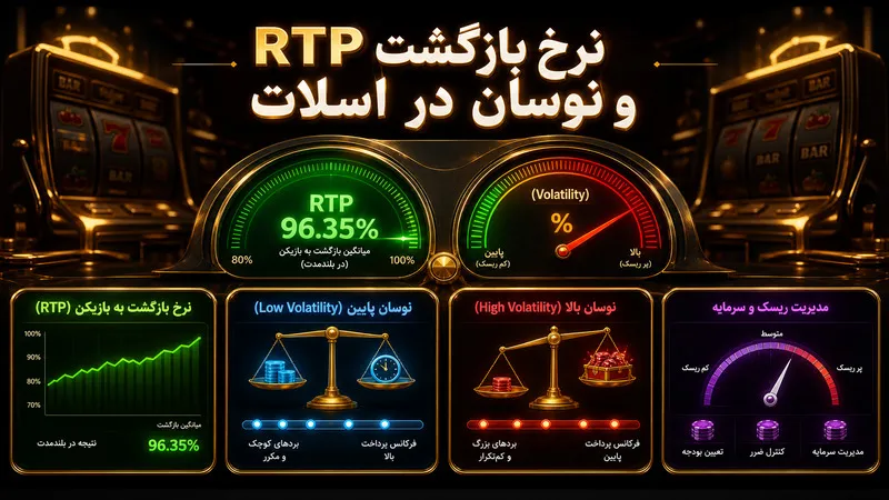 مفهوم RTP و نوسان در بازی اسلات