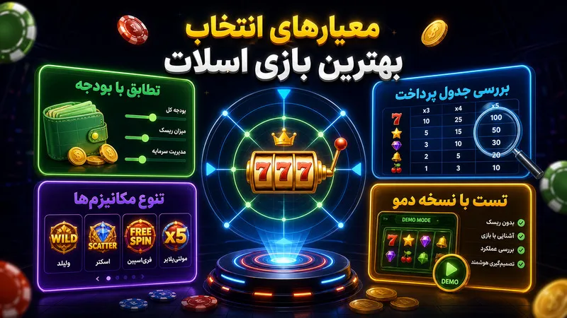 انتخاب بهترین بازی اسلات با معیارهای صحیح